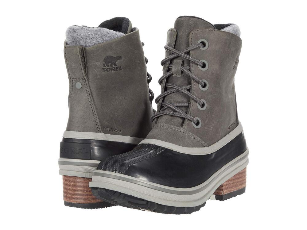 Sorel Women's Slimpack III Lace Boot — Quarry — Waterproof, Gray, Size 6